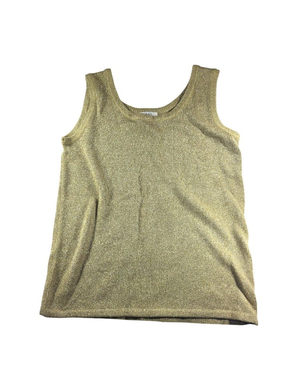 Studio Narducci Metallic Gold Sleeveless Tank Top Size M Evening Party